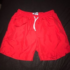 Men’s Red Swim Trunks